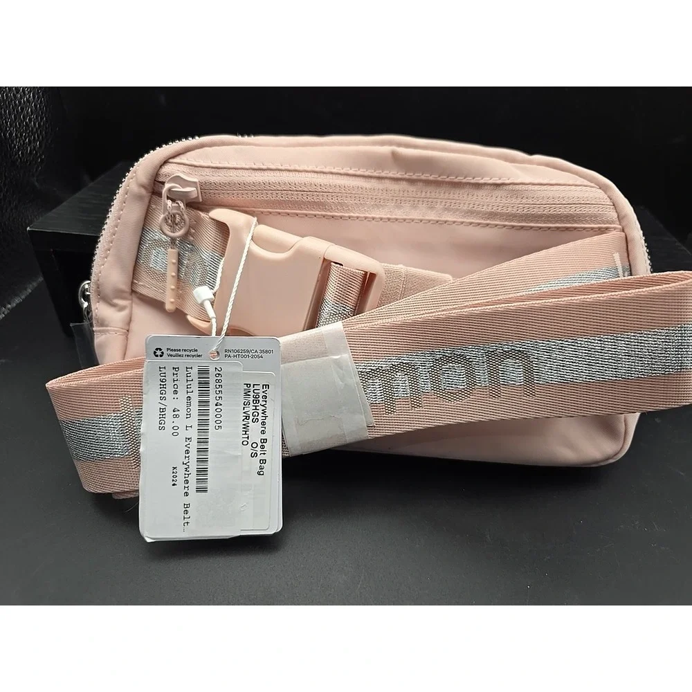 Lululemon Pink Everywhere Belt Bag Adjustable Waist Bag Crossbody Pouch New‎